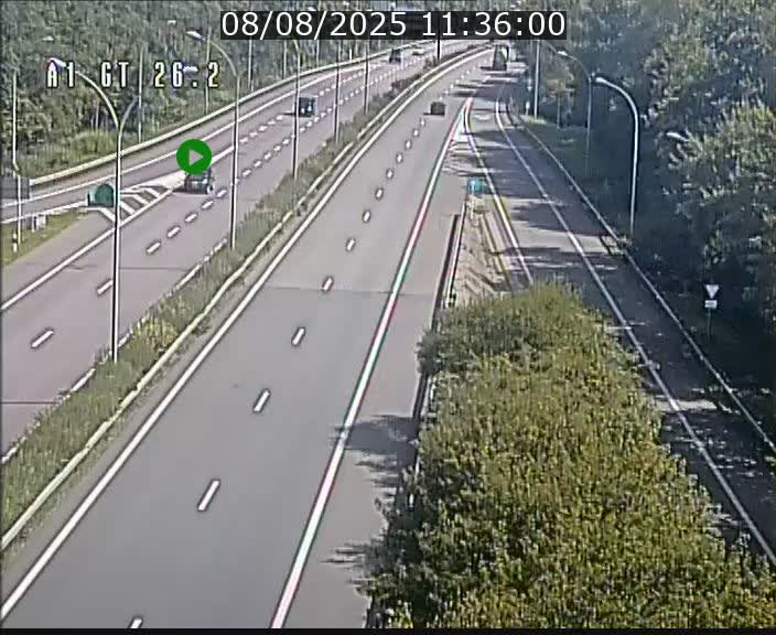 Traffic live webcam Luxembourg Grevenmacher - A1 direction Allemagne - BK 26.2