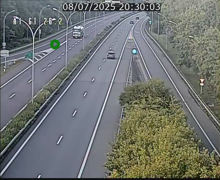 Traffic live webcam Luxembourg Grevenmacher - A1 direction Allemagne - BK 26.2