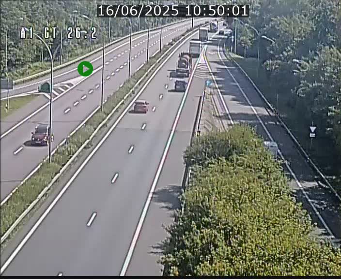 Traffic live webcam Luxembourg Grevenmacher - A1 direction Allemagne - BK 26.2
