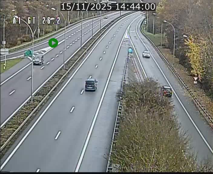 Traffic live webcam Luxembourg Grevenmacher - A1 direction Allemagne - BK 26.2