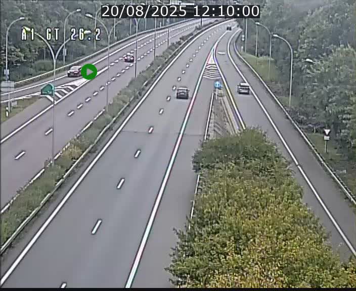Traffic live webcam Luxembourg Grevenmacher - A1 direction Allemagne - BK 26.2