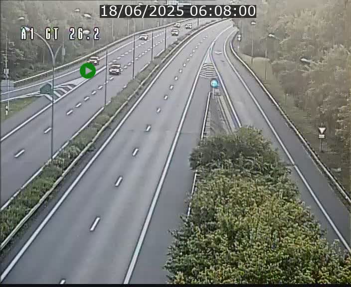 Traffic live webcam Luxembourg Grevenmacher - A1 direction Allemagne - BK 26.2