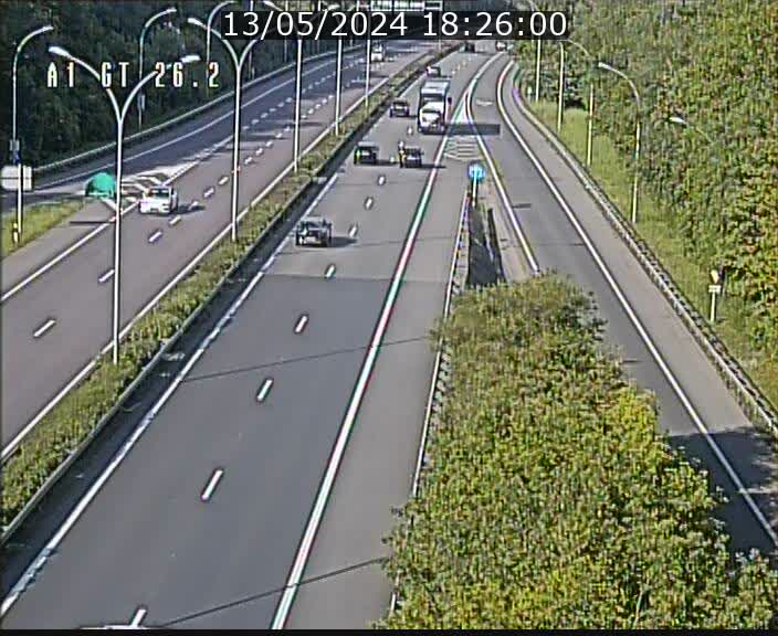 Traffic live webcam Luxembourg Grevenmacher - A1 direction Allemagne - BK 26.2