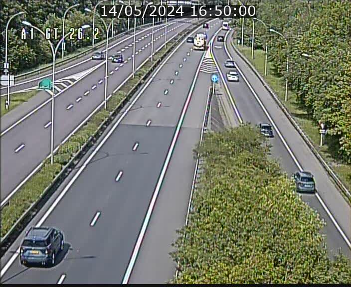 Traffic live webcam Luxembourg Grevenmacher - A1 direction Allemagne - BK 26.2