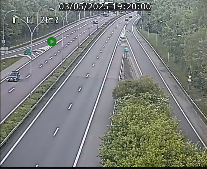 Traffic live webcam Luxembourg Grevenmacher - A1 direction Allemagne - BK 26.2