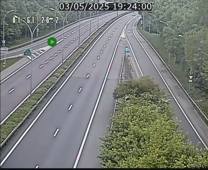 Traffic live webcam Luxembourg Grevenmacher - A1 direction Allemagne - BK 26.2