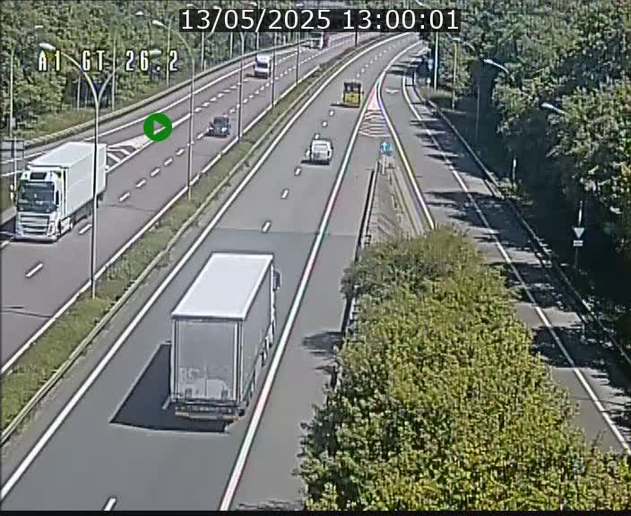 Traffic live webcam Luxembourg Grevenmacher - A1 direction Allemagne - BK 26.2