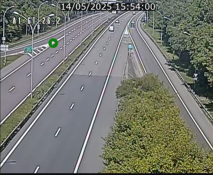 Traffic live webcam Luxembourg Grevenmacher - A1 direction Allemagne - BK 26.2