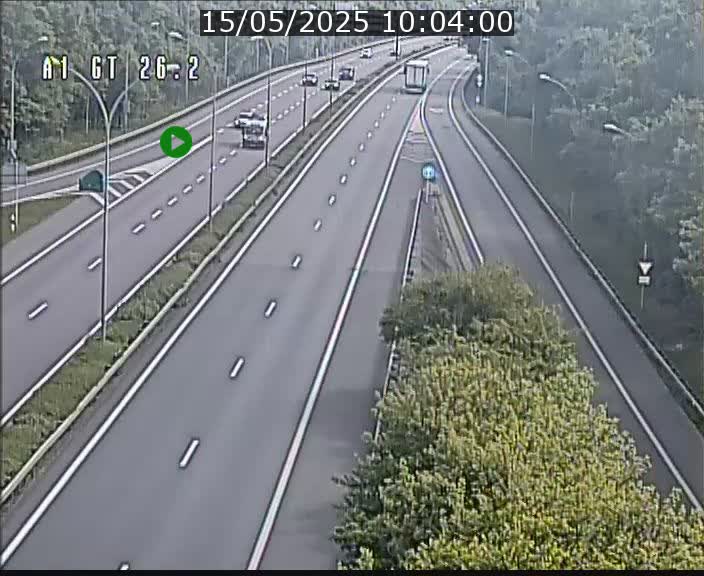 Traffic live webcam Luxembourg Grevenmacher - A1 direction Allemagne - BK 26.2