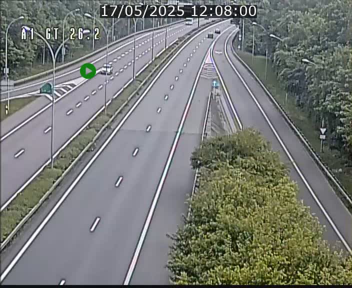 Traffic live webcam Luxembourg Grevenmacher - A1 direction Allemagne - BK 26.2