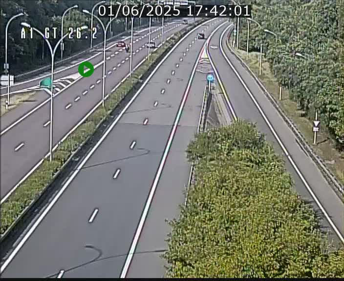 Traffic live webcam Luxembourg Grevenmacher - A1 direction Allemagne - BK 26.2