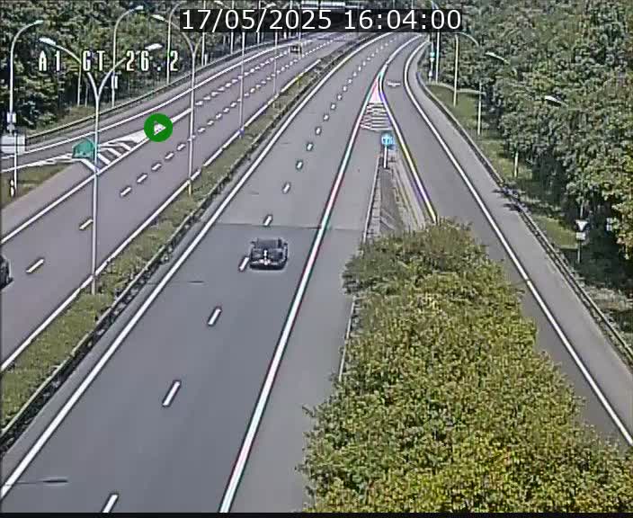 Traffic live webcam Luxembourg Grevenmacher - A1 direction Allemagne - BK 26.2