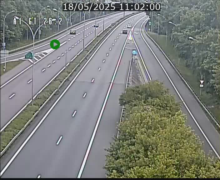 Traffic live webcam Luxembourg Grevenmacher - A1 direction Allemagne - BK 26.2