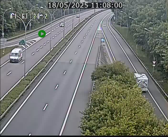 Traffic live webcam Luxembourg Grevenmacher - A1 direction Allemagne - BK 26.2