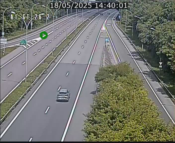 Traffic live webcam Luxembourg Grevenmacher - A1 direction Allemagne - BK 26.2