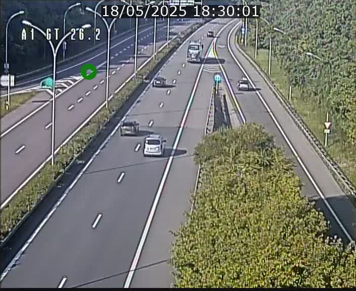 Traffic live webcam Luxembourg Grevenmacher - A1 direction Allemagne - BK 26.2