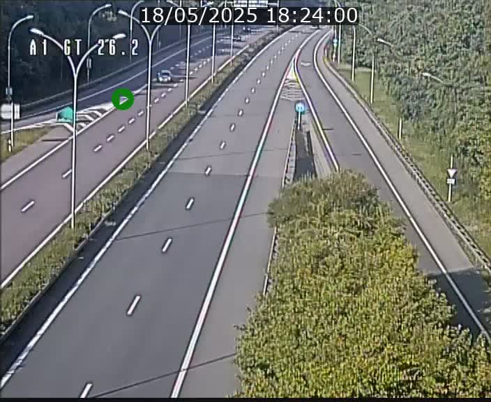 Traffic live webcam Luxembourg Grevenmacher - A1 direction Allemagne - BK 26.2