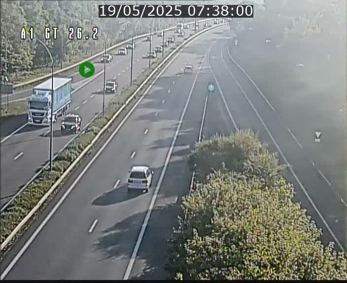Traffic live webcam Luxembourg Grevenmacher - A1 direction Allemagne - BK 26.2