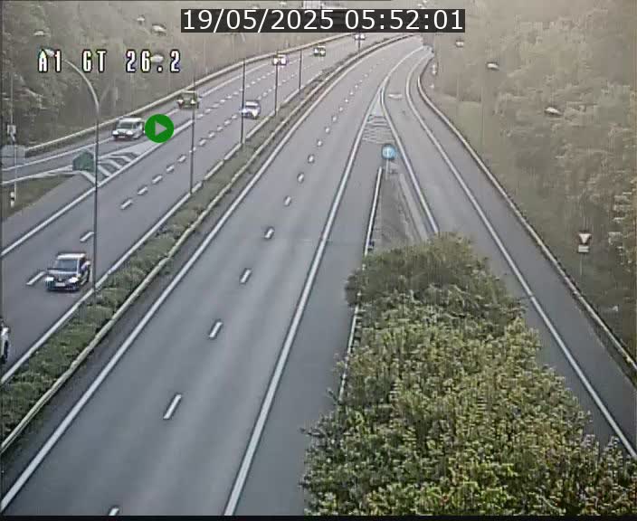 Traffic live webcam Luxembourg Grevenmacher - A1 direction Allemagne - BK 26.2