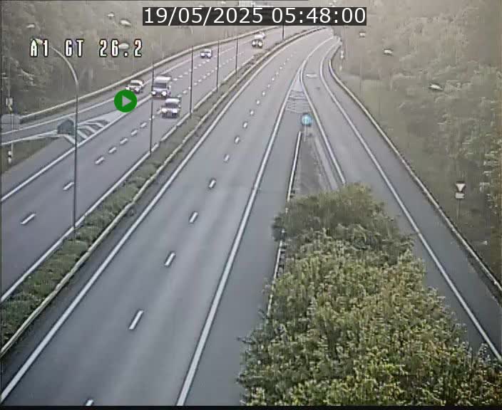Traffic live webcam Luxembourg Grevenmacher - A1 direction Allemagne - BK 26.2