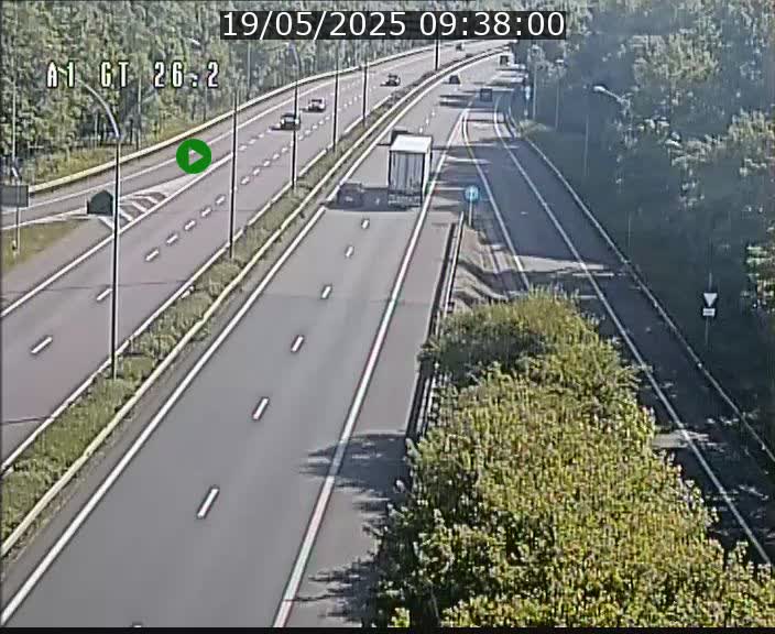 Traffic live webcam Luxembourg Grevenmacher - A1 direction Allemagne - BK 26.2