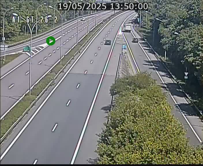 Traffic live webcam Luxembourg Grevenmacher - A1 direction Allemagne - BK 26.2