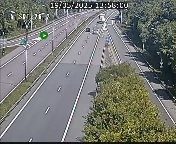 Traffic live webcam Luxembourg Grevenmacher - A1 direction Allemagne - BK 26.2