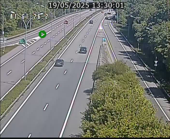 Traffic live webcam Luxembourg Grevenmacher - A1 direction Allemagne - BK 26.2
