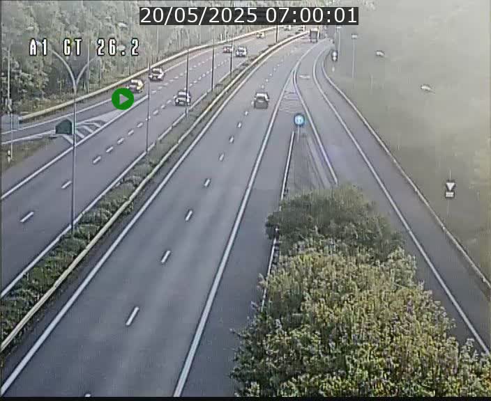 Traffic live webcam Luxembourg Grevenmacher - A1 direction Allemagne - BK 26.2