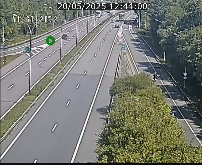 Traffic live webcam Luxembourg Grevenmacher - A1 direction Allemagne - BK 26.2