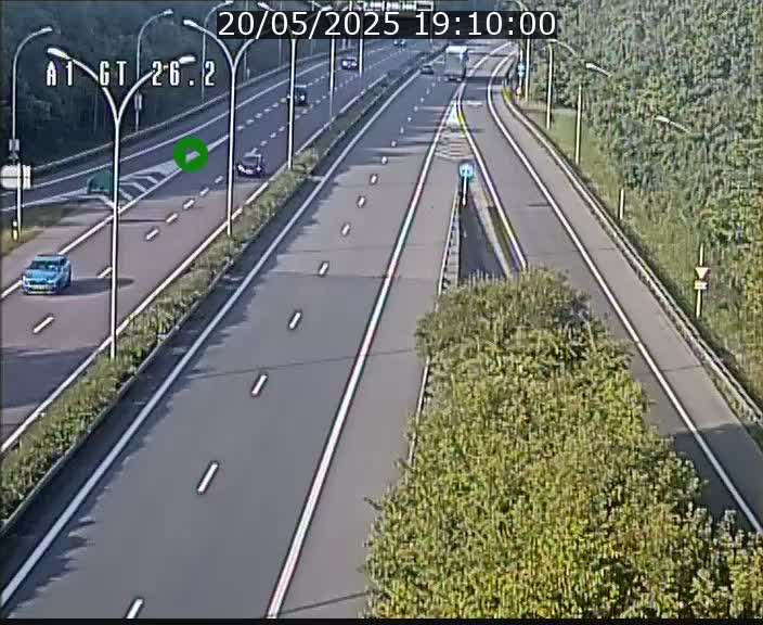 Traffic live webcam Luxembourg Grevenmacher - A1 direction Allemagne - BK 26.2