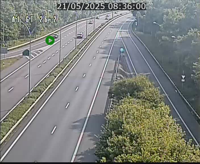 Traffic live webcam Luxembourg Grevenmacher - A1 direction Allemagne - BK 26.2