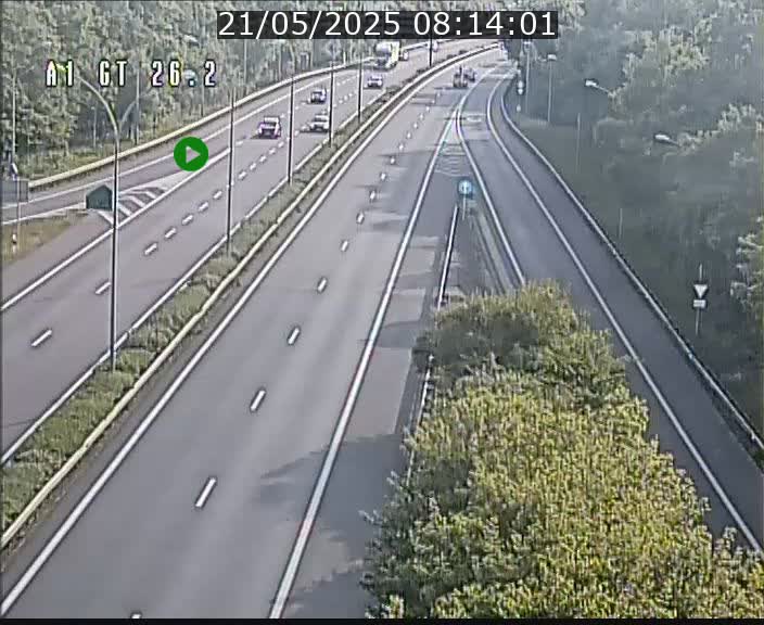 Traffic live webcam Luxembourg Grevenmacher - A1 direction Allemagne - BK 26.2