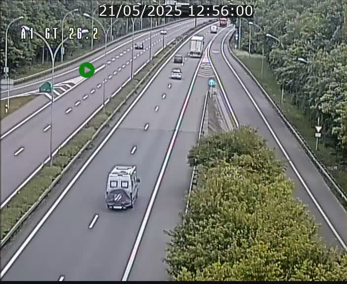 Traffic live webcam Luxembourg Grevenmacher - A1 direction Allemagne - BK 26.2