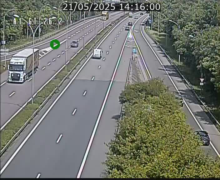 Traffic live webcam Luxembourg Grevenmacher - A1 direction Allemagne - BK 26.2