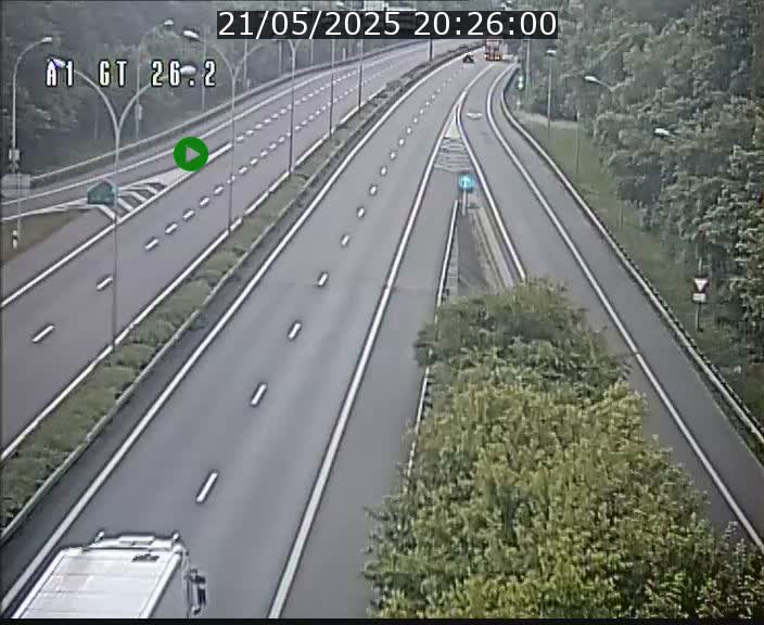 Traffic live webcam Luxembourg Grevenmacher - A1 direction Allemagne - BK 26.2