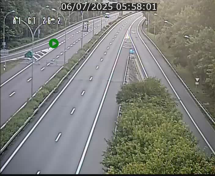 Traffic live webcam Luxembourg Grevenmacher - A1 direction Allemagne - BK 26.2