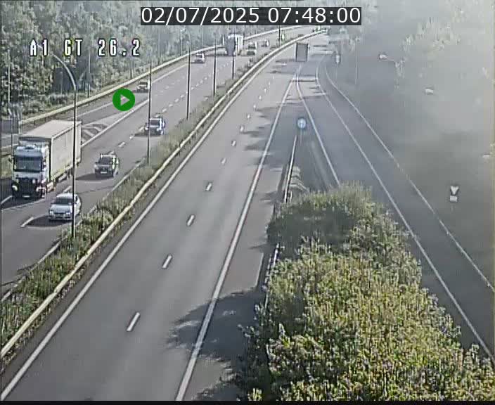 Traffic live webcam Luxembourg Grevenmacher - A1 direction Allemagne - BK 26.2