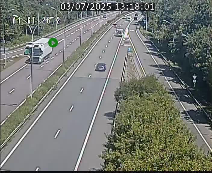 Traffic live webcam Luxembourg Grevenmacher - A1 direction Allemagne - BK 26.2