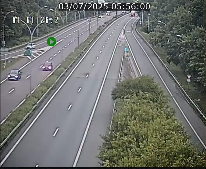 Traffic live webcam Luxembourg Grevenmacher - A1 direction Allemagne - BK 26.2