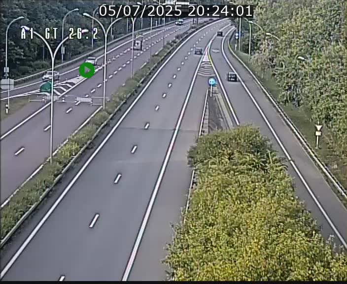 Traffic live webcam Luxembourg Grevenmacher - A1 direction Allemagne - BK 26.2