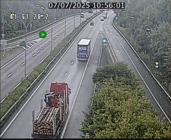 Traffic live webcam Luxembourg Grevenmacher - A1 direction Allemagne - BK 26.2