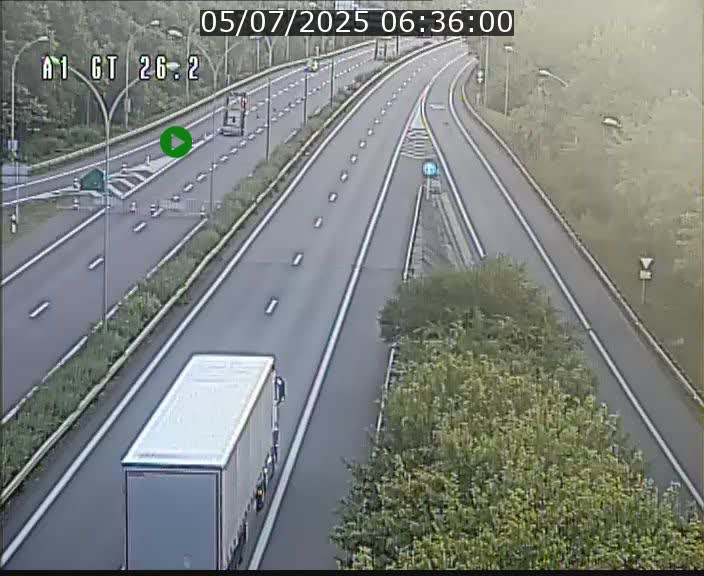 Traffic live webcam Luxembourg Grevenmacher - A1 direction Allemagne - BK 26.2