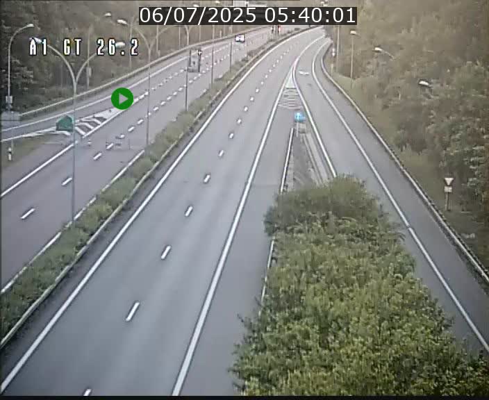 Traffic live webcam Luxembourg Grevenmacher - A1 direction Allemagne - BK 26.2