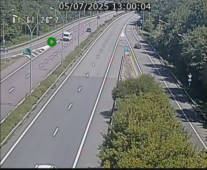 Traffic live webcam Luxembourg Grevenmacher - A1 direction Allemagne - BK 26.2