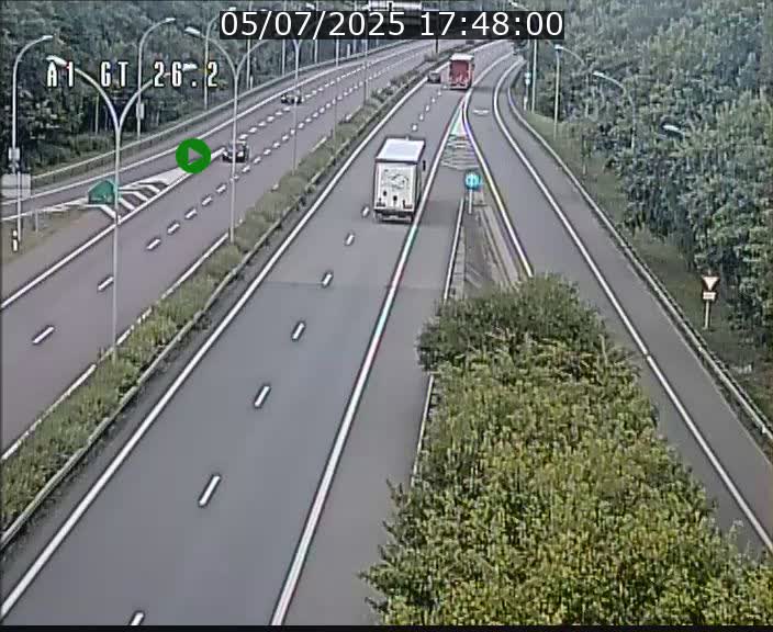 Traffic live webcam Luxembourg Grevenmacher - A1 direction Allemagne - BK 26.2