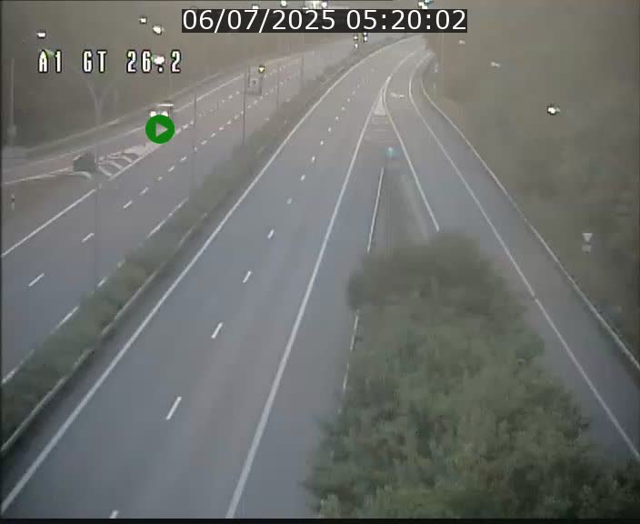 Traffic live webcam Luxembourg Grevenmacher - A1 direction Allemagne - BK 26.2