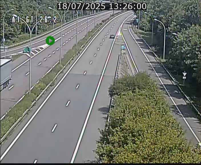 Traffic live webcam Luxembourg Grevenmacher - A1 direction Allemagne - BK 26.2