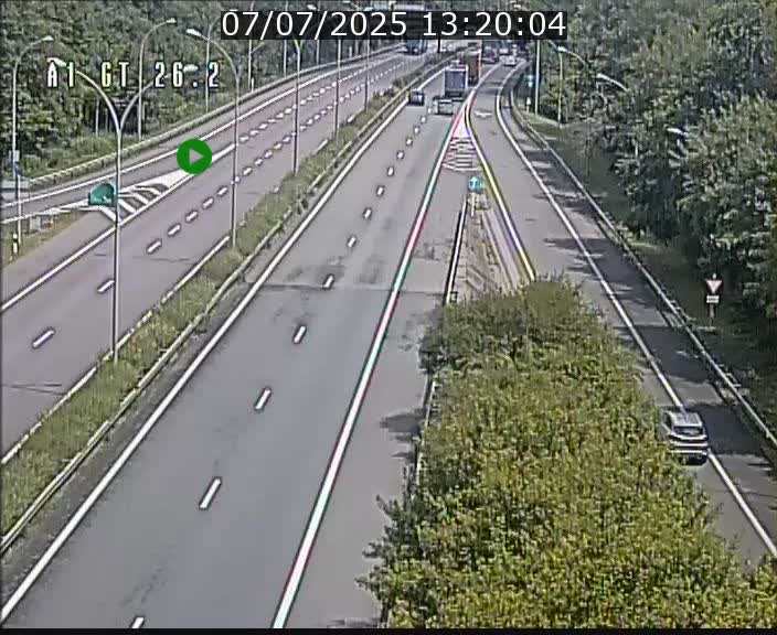 Traffic live webcam Luxembourg Grevenmacher - A1 direction Allemagne - BK 26.2