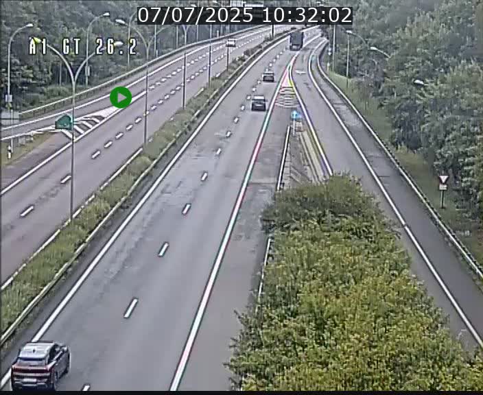 Traffic live webcam Luxembourg Grevenmacher - A1 direction Allemagne - BK 26.2